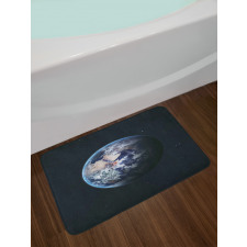 Planet Outer Space Scene Bath Mat