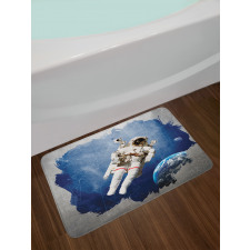 Digital Planet Earth Bath Mat