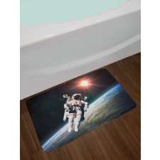 Astronaut with Sun Beams Bath Mat