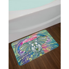 Ancient Figures Elephant Bath Mat