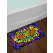 Elephant Head Mandala Bath Mat