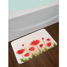 Romantic Tulip Blossoms Bath Mat