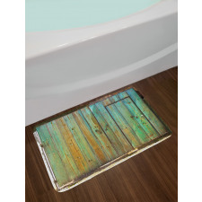 Rustic Old Wooden Gate Bath Mat