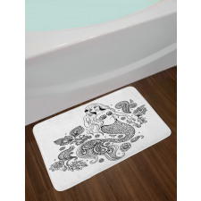 Mermaid in Ocean Bath Mat