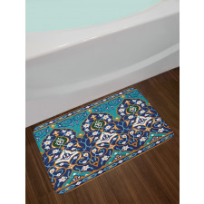 Abstract Navy Design Bath Mat