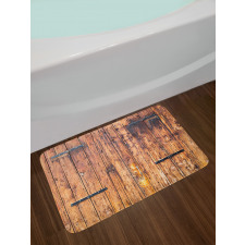 Timber Planks in Pale Tones Bath Mat