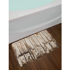 Vertical Rustic Planks Bath Mat