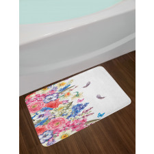 Vivid Floral Nature Bath Mat