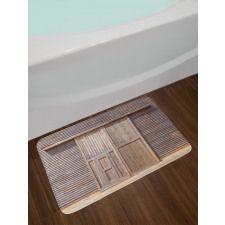 Old Wooden Timber Bath Mat