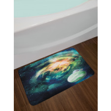 Spiral Galaxy and Planets Bath Mat