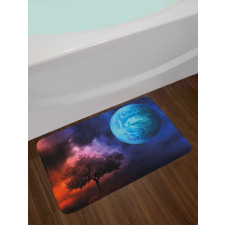 Futuristic Tree of Life Bath Mat