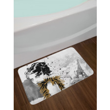 Fashion Model Paris Girl Bath Mat