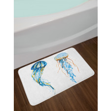 Jellyfish Exotic Sea Bath Mat