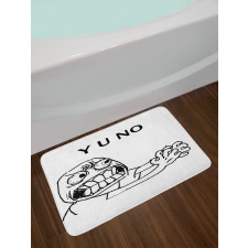 Hipster Mascot Meme Bath Mat