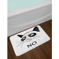 Grumpy Face Famous Cat Bath Mat