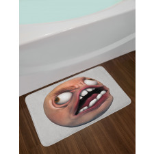 Angry Rage Meme Guy Fun Bath Mat