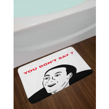 Meme Smile Modern Face Bath Mat