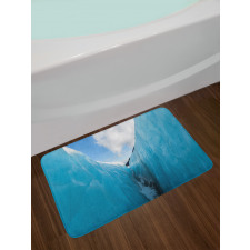 Frozen Ice Mountains Bath Mat