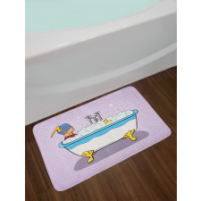 Superhero Bubble Bath Bath Mat