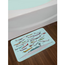 Airplanes Helicopters Bath Mat