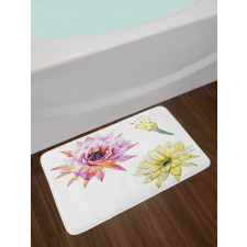 Watercolored Flowers Bath Mat
