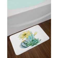 Plant Spikes Cactus Bath Mat