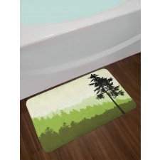 Pine Tree Silihouette Bath Mat