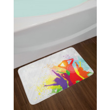 Splashing Dancing Girls Bath Mat