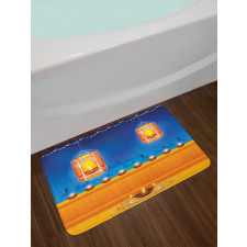 Diwali Night Candles Bath Mat