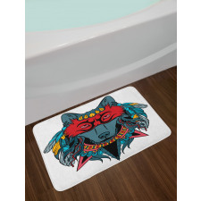 Wolf Animal Theme Bath Mat