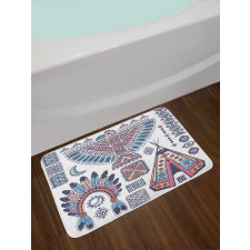 Teepee Eagle Feather Bath Mat