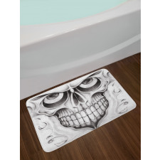 Skull Face Angry Bath Mat