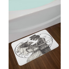 Skeleton Marriage Bath Mat