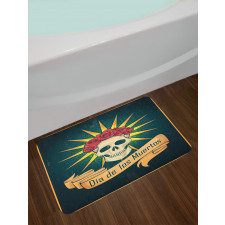 Day of Dead Grunge Bath Mat