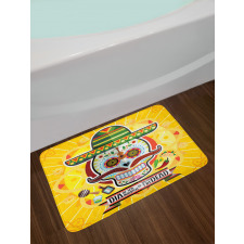 Mexican Sugar Skull Bath Mat