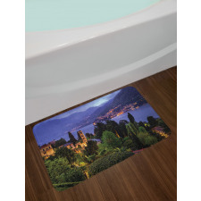 Village Aerial Scenery Bath Mat