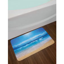 Cloudy Sky in Sea Summer Bath Mat