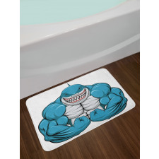 Toothy White Shark Smiling Bath Mat