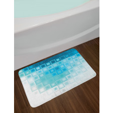 Fractal Square Shapes Bath Mat