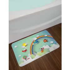 Rainbow Sunny Sky Baby Bath Mat