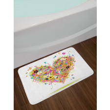 Watercolor Love Bath Mat