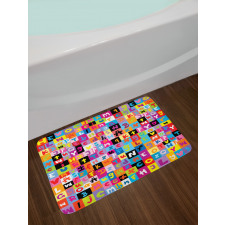 Colored Alphabet Puzzle Bath Mat