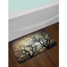 Grunge Branches Twilight Bath Mat