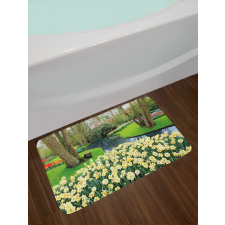 Flower Garden Grass Park Bath Mat