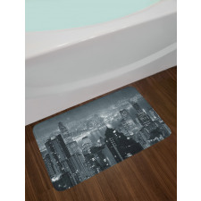 Aerial Night Landscape Bath Mat