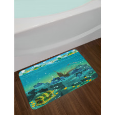 Sunk Ship Pirate Kids Bath Mat