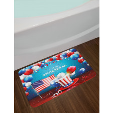 Uncle Sam Hat Flag Bath Mat