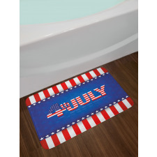 America Flag Pattern Bath Mat