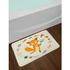 Animal with Floral Bath Mat