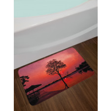 Twilight Sky with Tree Bath Mat